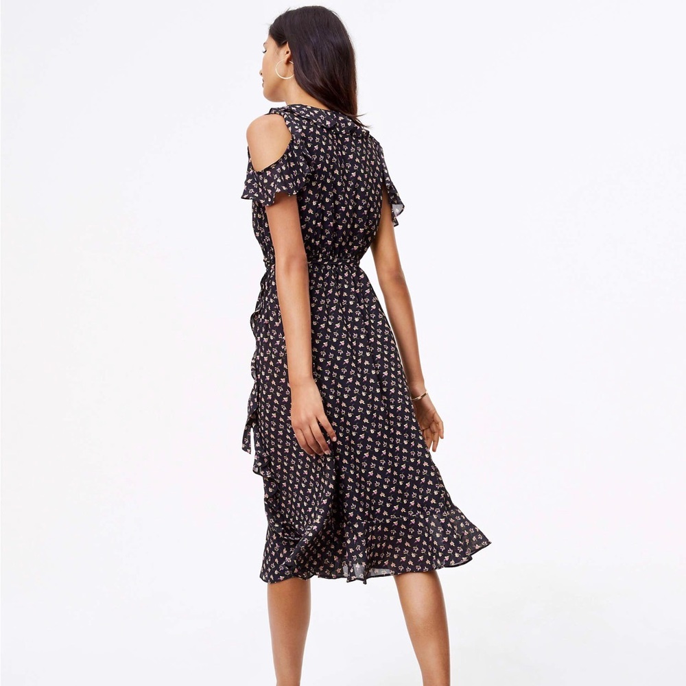 Loft Floral Cold Shoulder Dress - Picture 2 of 8